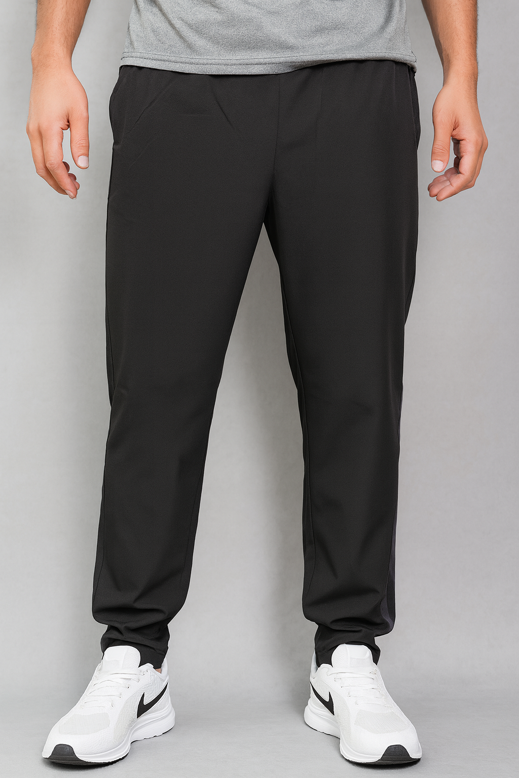 Black Loose Fit Track Pant / Lower with 3 Stripes – Streetwear Essential