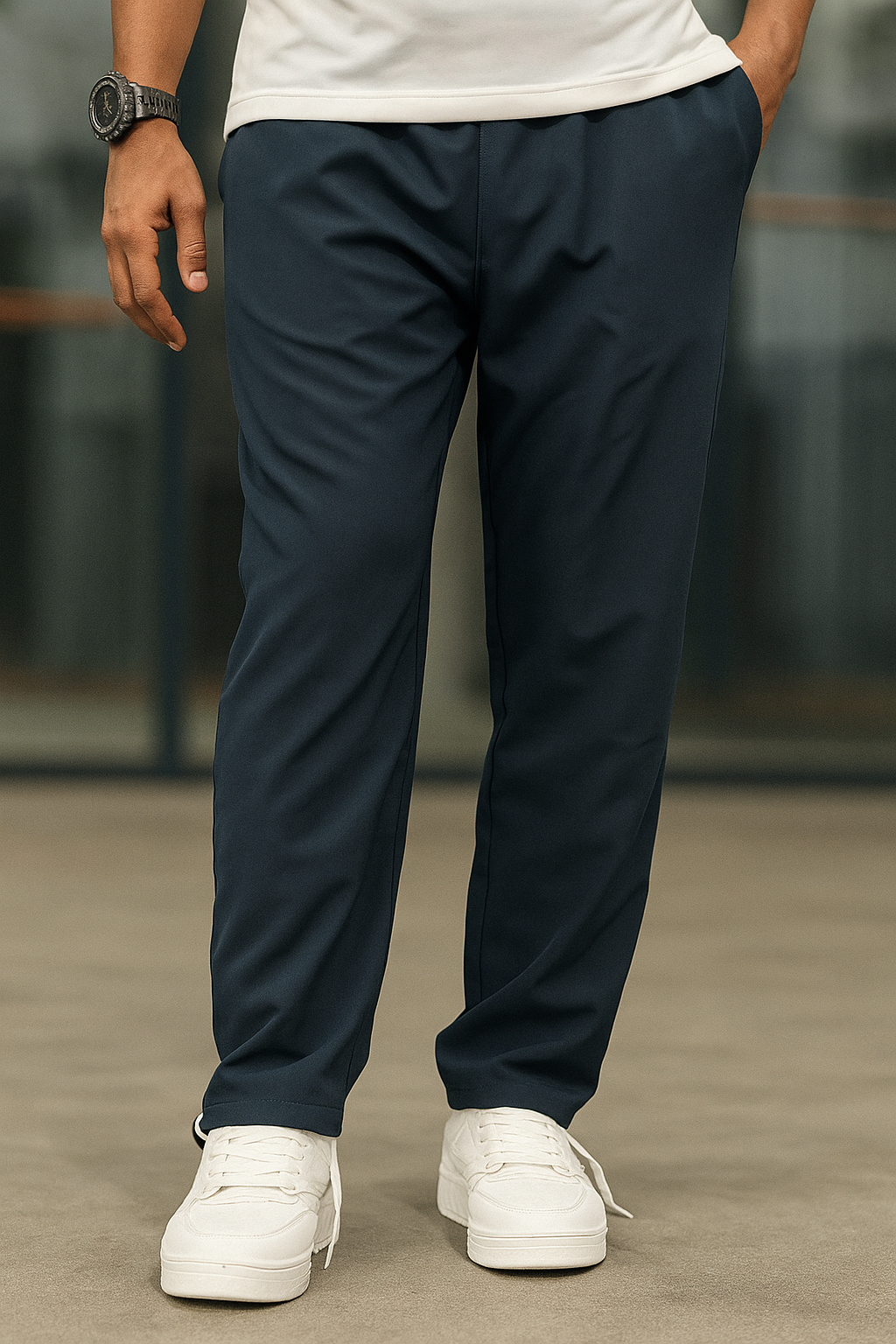 Air Force Blue Loose Fit Track Pant / Lower with 3 Stripes – Everyday Comfort