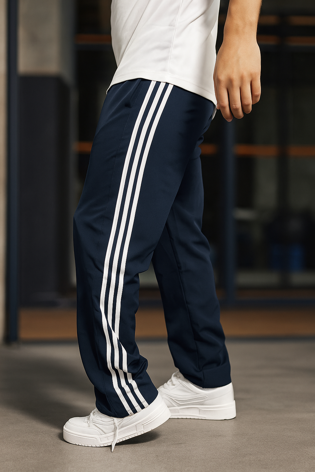 Air Force Blue Loose Fit Track Pant / Lower with 3 Stripes – Everyday Comfort