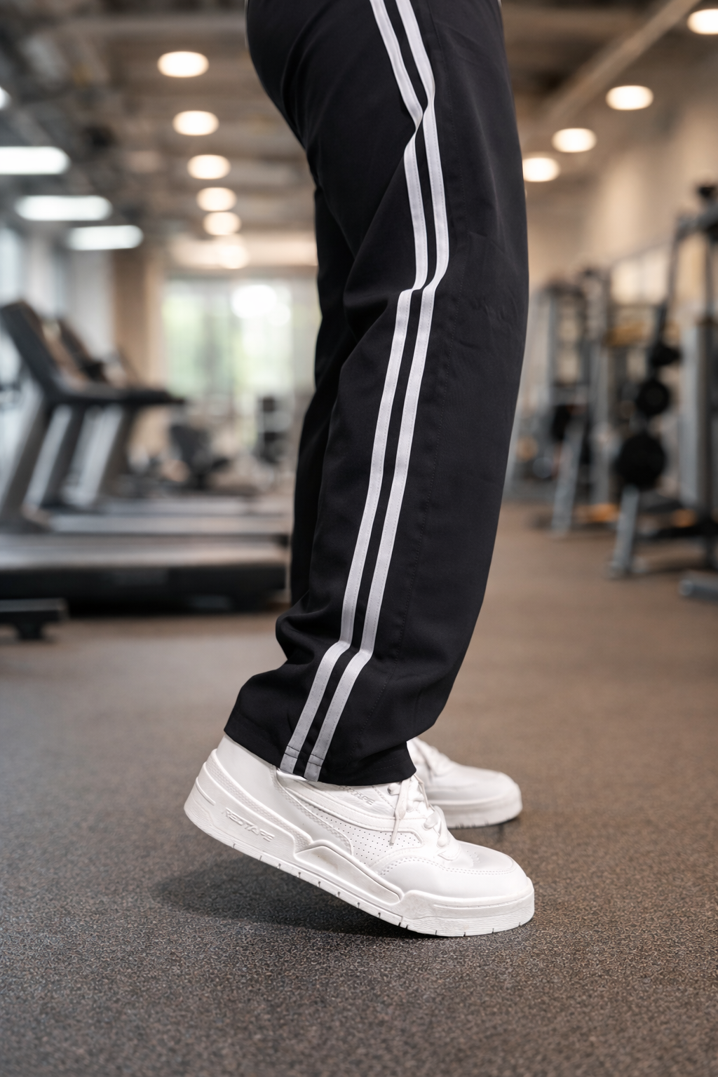 Black Loose Fit Track Pant / Lower with 2 Stripes – Streetwear Essential