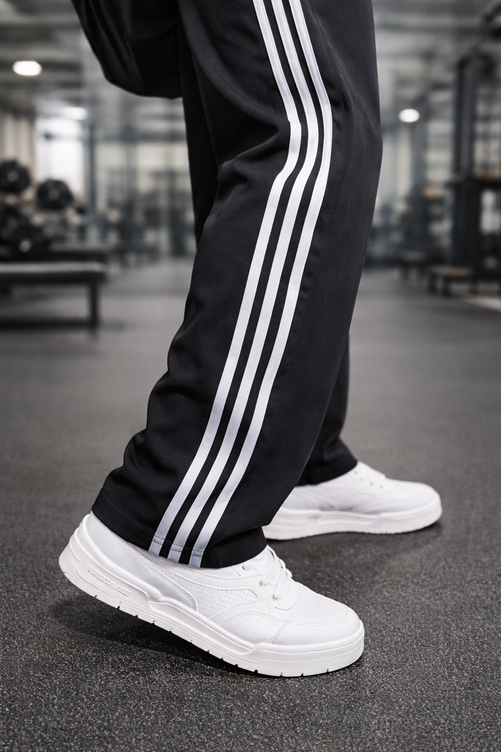 Black Loose Fit Track Pant / Lower with 3 Stripes – Streetwear Essential