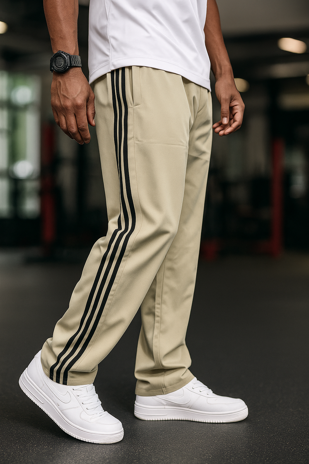 Pista Green Fit Track Pant / Lower with 3 Stripes – Minimal Fashion Look