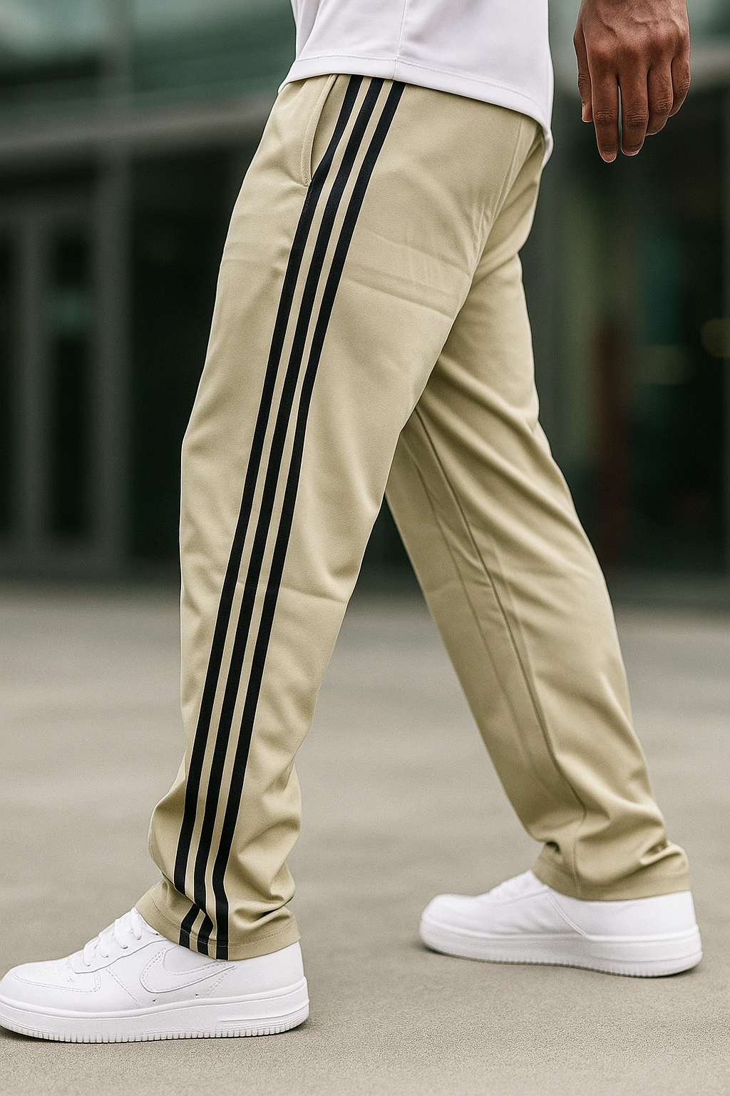 Pista Green Fit Track Pant / Lower with 3 Stripes – Minimal Fashion Look